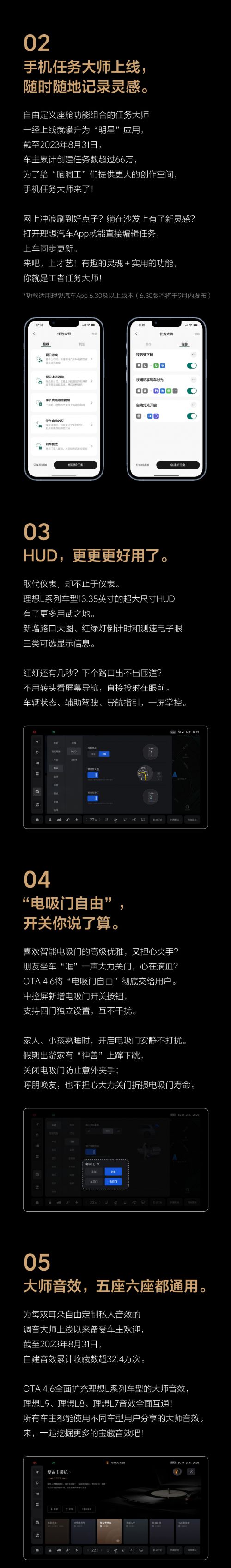 理想 L 系列车型 OTA 4.6 升级:“方言自由说”功能上线,新增外部灯光控制