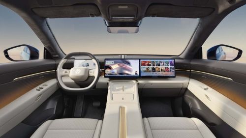 专为中国打造！大众 ID. Unyx 08 内饰曝光，大屏占满中控台