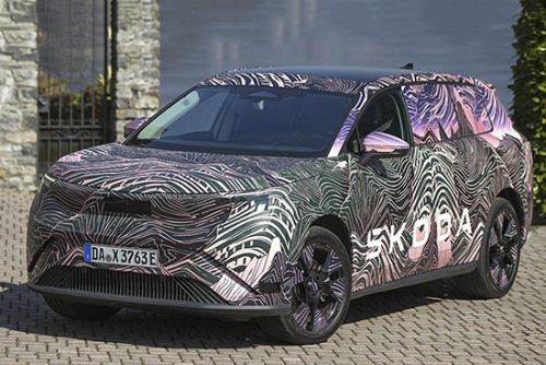 定位纯电7座SUV 斯柯达Peaq最新谍照曝光