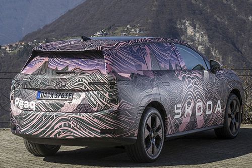 定位纯电7座SUV 斯柯达Peaq最新谍照曝光